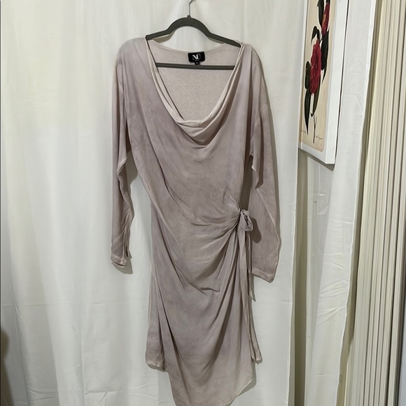 Nu Denmark Dresses & Skirts - NU Denmark 30% Silk Pink Faux Wrap Dress a231